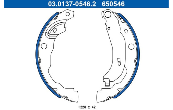 jeu de mâchoires de frein 03.0137-0546.2 ATE