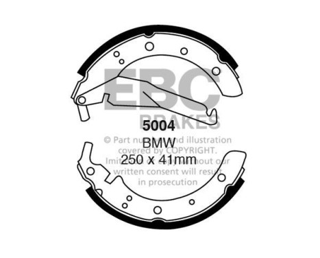 Jeu de mâchoires de frein EBC Brakes Essieu arrière - 5004
