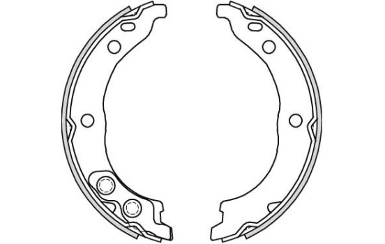 Jeu de mâchoires de frein, frein de stationnement GS8715 TRW, Image 2