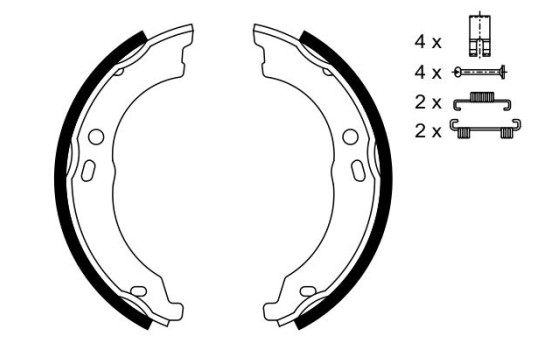 Jeu de mâchoires de frein, frein de stationnement, Image 2
