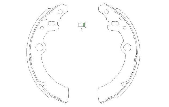 Jeu de mâchoires de frein KBS-8907 Kavo parts, Image 2