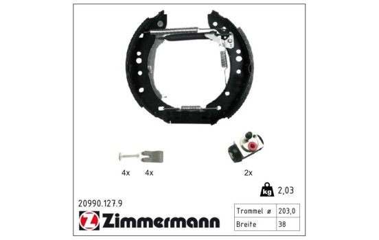 Jeu de mâchoires de frein KIT Z, Image 2
