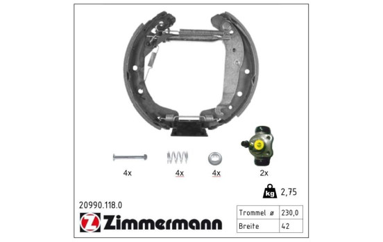 Jeu de mâchoires de frein KIT Z, Image 2