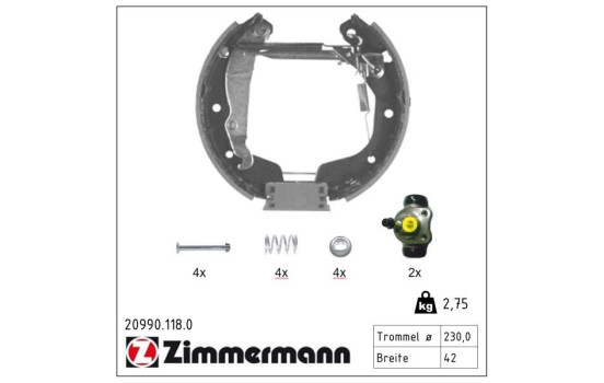 Jeu de mâchoires de frein KIT Z, Image 2