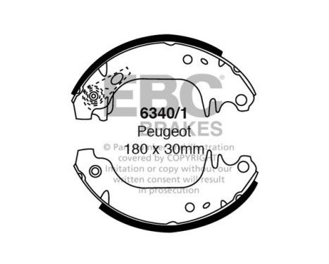 jeu de mâchoires de frein