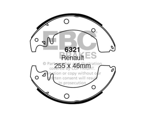 jeu de mâchoires de frein