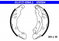 Jeu de mâchoires de frein 03.0137-0504.2 ATE