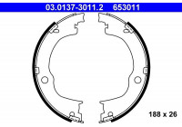 Jeu de mâchoires de frein, frein de stationnement 03.0137-3011.2 ATE