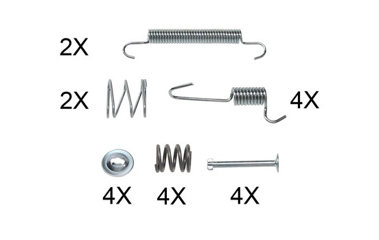 Kit d'accessoires, mâchoires de frein de stationnement