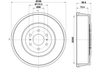 TAMBOUR DE FREIN 8DT 355 303-331 Hella Pagid GmbH