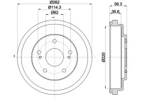 TAMBOUR DE FREIN 8DT 8DT 355 303-241 Hella Pagid GmbH