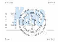 Tambour de frein BD-2458 Kavo parts