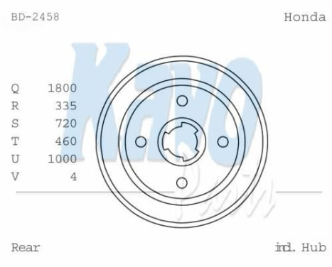 Tambour de frein BD-2458 Kavo parts