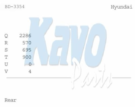 Tambour de frein BD-3354 Kavo parts