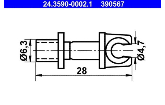 Support, conduite de frein 24.3590-0002.1 ATE, Image 2