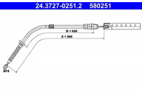 Câble de frein 24.3727-0251.2 ATE