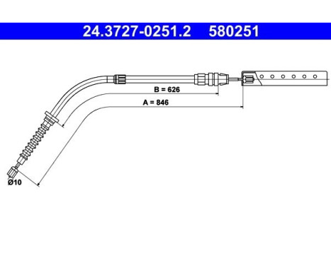 Câble de frein 24.3727-0251.2 ATE