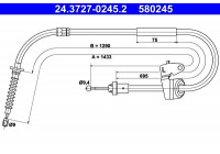 Tirette à câble, frein de stationnement 24.3727-0245.2 ATE