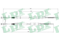 Tirette à câble, frein de stationnement C0559B Lpr