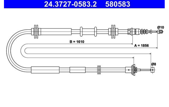 Câble de frein 24.3727-0583.2 ATE