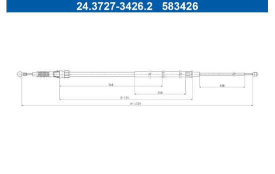 câble de traction, frein de stationnement 24.3727-3426.2 ATE, Image 2
