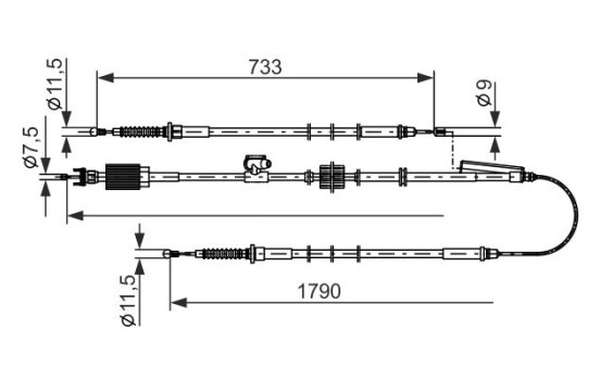 Câble de traction, frein de stationnement