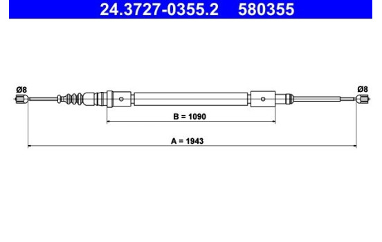 Câble de frein 24.3727-0355.2 ATE