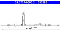 Câble de traction, frein de stationnement 24.3727-0685.2 ATE