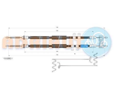 Câble de traction, frein de stationnement