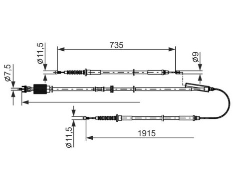 Câble de traction, frein de stationnement