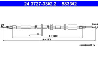 Tirette à câble, frein de stationnement 24.3727-3302.2 ATE