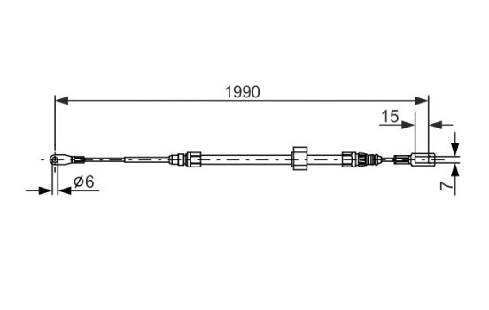 Tirette à câble, frein de stationnement
