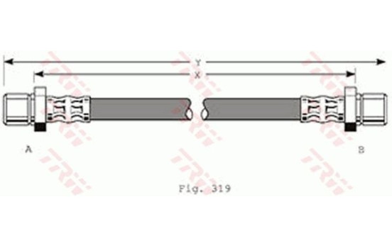 Flexible de frein PHA216 TRW