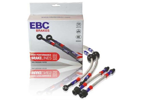 Jeu de flexibles de frein en acier EBC BLA1060-4L (tressés en acier inoxydable)