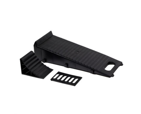 Plastic ramp - black - 1 piece incl. Wheel chock