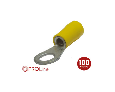 Cable eye 4.0x6.0 yellow M6 (100 pieces) ACV PROLine