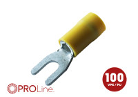 Cable fork 4.0x6.0 yellow M4 (100 pieces) ACV PROLine