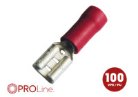 Cable lug 4.8x0.8 red (100 pieces) ACV PROLine