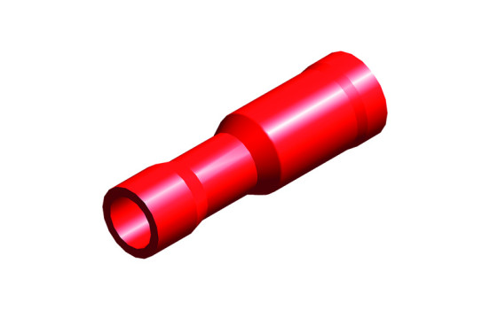 cable lug 5 pieces 0.5x1.5 4mm red in blister
