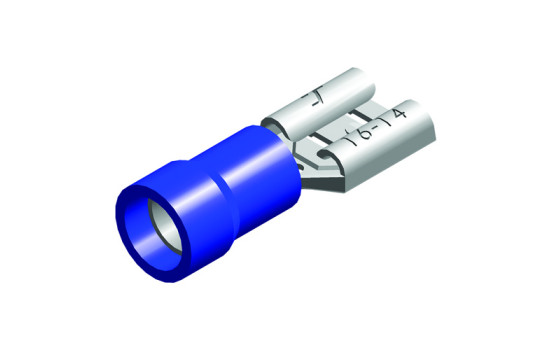 cable lug 5 pieces 2.8x0.8 blue in blister