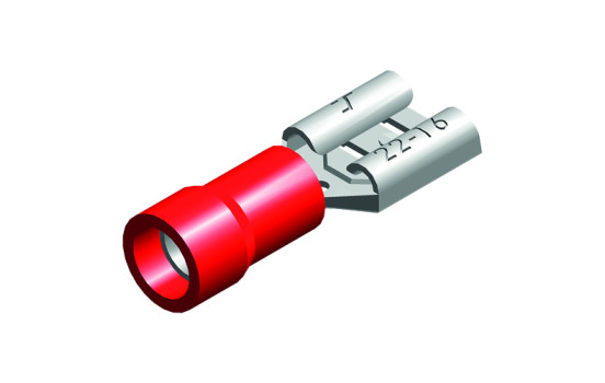 cable lug 5 pieces 4.8x0.8 red in blister