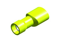 cable lug 5 pieces 6.3x0.8 yellow in blister