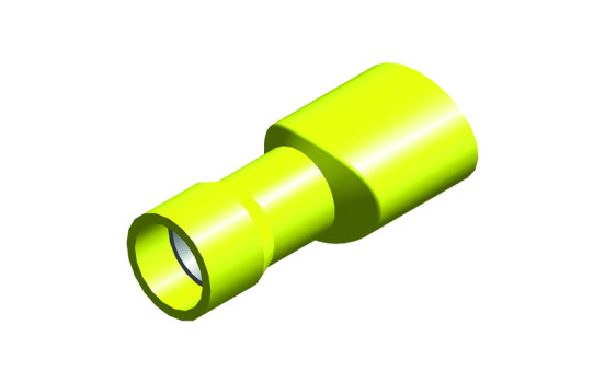 cable lug 5 pieces 6.3x0.8 yellow in blister