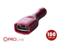 Cable lug 6.3x0.8 red (100 pieces) ACV PROLine