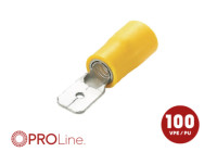 Cable lug 6.3x0.8 yellow (100 pieces) ACV PROLine