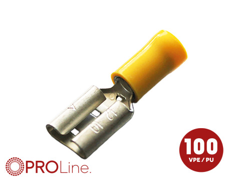 Cable lug 9.5x1.2 yellow (100 pieces) ACV PROLine