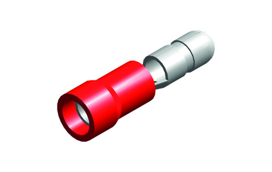 Cable lugs, 100 pieces, 0.5x1.4mm, red, in blister