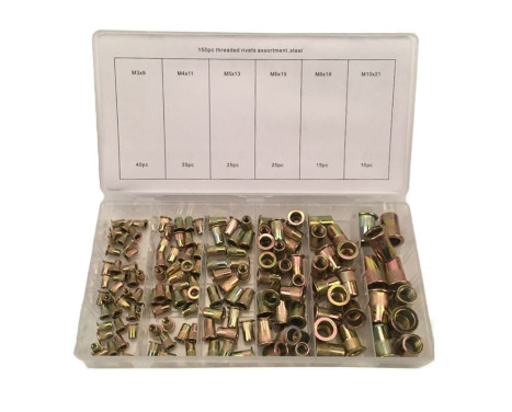 Assortment Blind Rivet Nuts Steel 150 pcs, Image 2