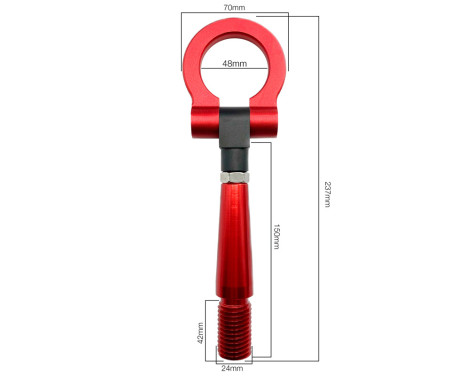 Simoni Racing Towing Eye - Metal - Red - Length 23.7cm - 300g, Image 7