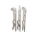 3-piece flat and curved jaw long reach mole grip pliers, Thumbnail 3